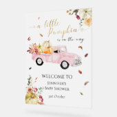 Acryl Little Pumpkin Baby shower Welkomstbord Acryl Bord (Hoek)