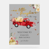 Acryl Little Pumpkin Baby shower Welkomstbord Acryl Bord (Voorkant)