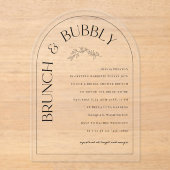 Acryl Luxe Vrijgezellenfeest Party Invitation Kaar Acryl Uitnodigingen (Voorkant)