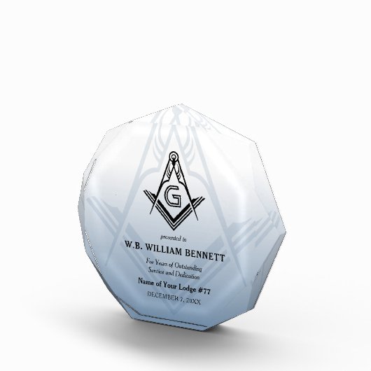 Acryl Masonic Awards | Vrijmetselaarsplaquettes Fotoblokken (Rechts)