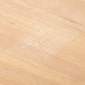 Acryl Minimal Vrijgezellenfeest Party Invitation Acryl Uitnodigingen (Laagn)