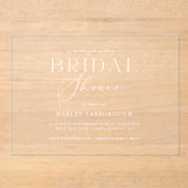 Acryl Minimal Vrijgezellenfeest Party Invitation Acryl Uitnodigingen (Voorkant)