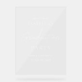 Acryl Modern Graduation Party Welkomstbord Acryl Bord (Voorkant)