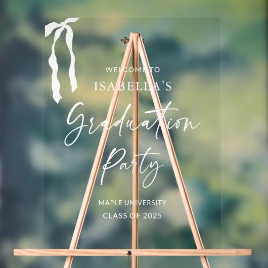Acryl Modern Graduation Party Welkomstbord Acryl Bord (Neutraal)