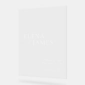 Acryl Moderne Minimale Bruiloft Welkomstbord Acryl Bord (Hoek)