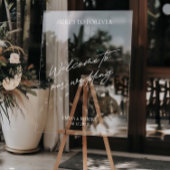 Acryl Moderne Minimale Bruiloft Welkomstbord Acryl Bord