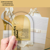 Acryl Moderne Minimalistische Eenvoudige Vetgedruk Acryl Uitnodigingen