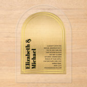 Acryl Moderne Minimalistische Eenvoudige Vetgedruk Acryl Uitnodigingen (Voorkant)