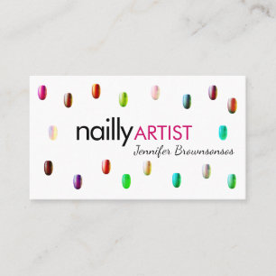 Acryl Nagels Kunstenaar Make-up elegant Visitekaartje