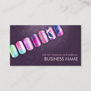 Acryl Nail Art Business Card Template Visitekaartje