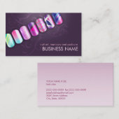Acryl Nail Art Business Card Template Visitekaartje (Voorkant / Achterkant)