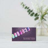 Acryl Nail Art Business Card Template Visitekaartje (Staand voorkant)