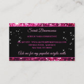 Acryl Nail Sparkle Make-up Visitekaartje (Achterkant)