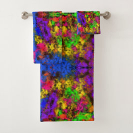 Acryl Neon Kleuren Verfspatten Spat Abstract Bad Handdoek