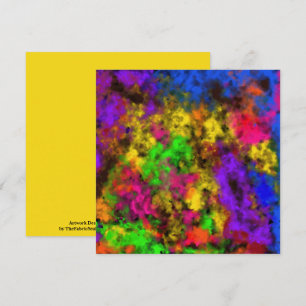 Acryl Neon Kleuren Verfspatten Spat Abstract Kaart