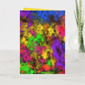 Acryl Neon Kleuren Verfspatten Spat Abstract Kaart (Achterkant)