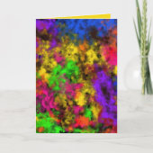 Acryl Neon Kleuren Verfspatten Spat Abstract Kaart (Voorkant)