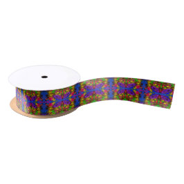 Acryl Neon Kleuren Verfspatten Spat Abstract Satijnen Lint