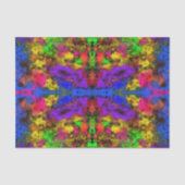 Acryl Neon Kleuren Verfspatten Spat Abstract Tissuepapier (Voorkant)