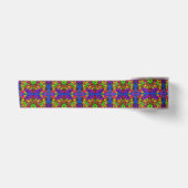 Acryl Neon Kleuren Verfspatten Spetters Abstract Satijnen Lint (Voorkant)