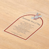 Acryl Onbevlekt Hart van Maria Gebed Kaart Acryl Uitnodigingen (Laagn)