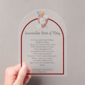 Acryl Onbevlekt Hart van Maria Gebed Kaart Acryl Uitnodigingen (Insitu (Draagbaar))