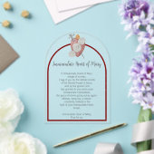 Acryl Onbevlekt Hart van Maria Gebed Kaart Acryl Uitnodigingen (Insitu (Huwelijk))