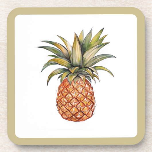 Acryl Onderzetter Set - Ananas (Voorkant)