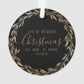 Acryl onze eerste kerstversiering Gold Ornament (achterkant)