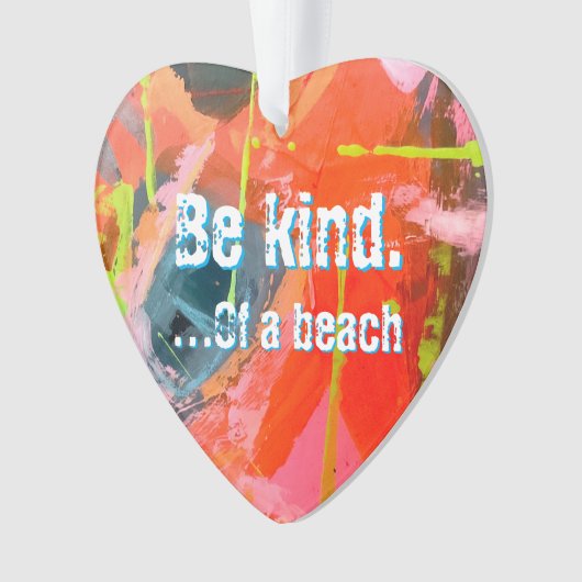 Acryl Ornament met originele abstracte kunst (voorkant)