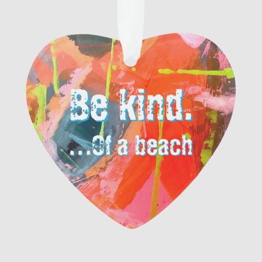 Acryl Ornament met originele abstracte kunst (voorkant)