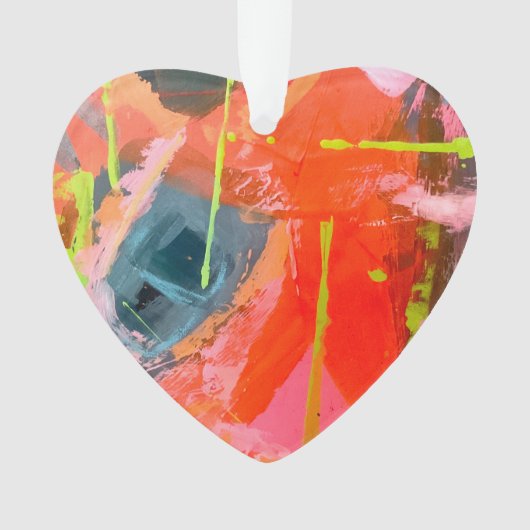 Acryl Ornament met originele abstracte kunst (voorkant)