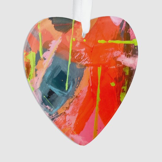 Acryl Ornament met originele abstracte kunst (voorkant)