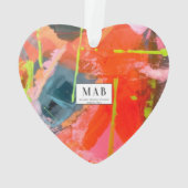 Acryl Ornament met originele abstracte kunst (achterkant)