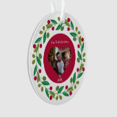 Acryl Ornament - Onze Eerste Kerstmis - Foto/Datum (voorkant)