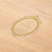 Acryl ovaal quinceañera acryl uitnodigingen (Laagn)