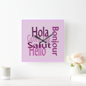 Acryl paarse wandklok (Huis)