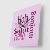 Acryl paarse wandklok (Hoek)