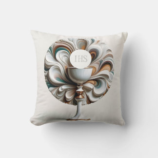 Acryl Pour Style communie gastheer en kelk Kussen