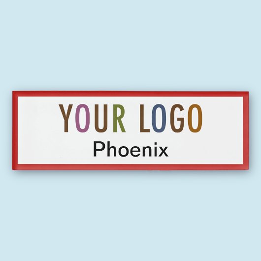 Acryl Professional Nametag Company Logo Magnetic Naambadge