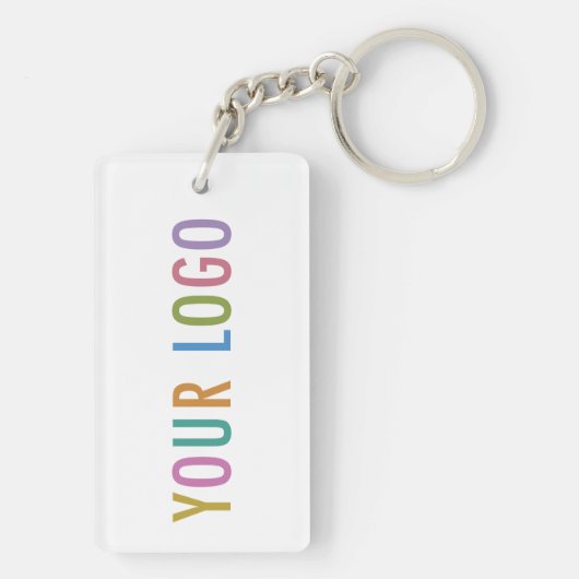 Acryl QR Code Sleutelhanger Business Logo Rechthoe (achterkant)