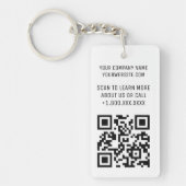 Acryl QR Code Sleutelhanger Business Logo Rechthoe (Voorkant)