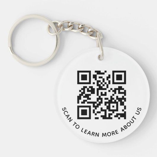 Acryl QR Code Sleutelhanger voor Business Logo Rou (Voorkant)