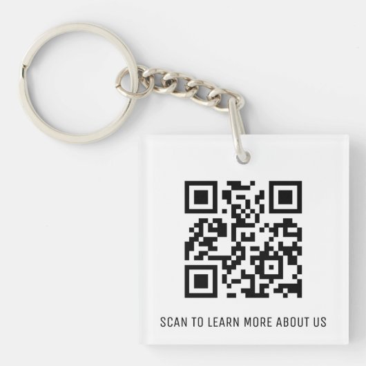 Acryl QR Code Sleutelhanger voor Business Logo Squ (Voorkant)