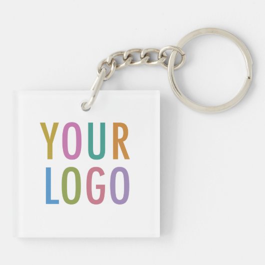 Acryl QR Code Sleutelhanger voor Business Logo Squ (Achterkant)