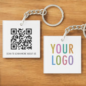 Acryl QR Code Sleutelhanger voor Business Logo Squ