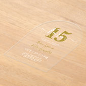 Acryl Quinceanera uitnodiging (Laagn)