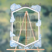 Acryl Quinceanera Zitplaatdiagram Sig | blauwe jur Bord (Neutraal)