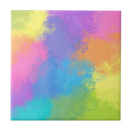 Acryl regenboog tegeltje (Voorkant)