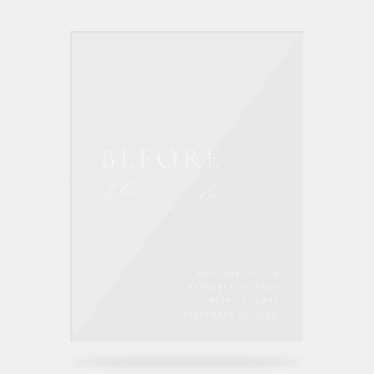 Acryl repetitie diner welkomstbord acryl bord (Voorkant)